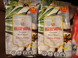 2 Bolero Coconut &amp; Witch Hazel Facial Makeup Remover Cleaning Wipes - £12.57 GBP