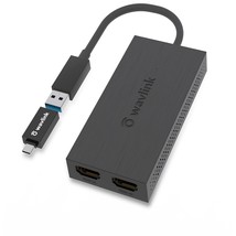USB 3.0 to Dual HDMI Video Graphics Adapter,4K@30Hz and 1080P@60Hz Exter... - £67.94 GBP
