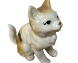 Vintage Ceramic Calico cat figurine  Unmarked No damage 3 inch - $18.29