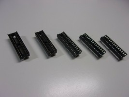 5 Pack Lot DIP28 DIP IC Sockets 28 Pins 2 Rows 14 Pins Sides Integrated Circuit - £8.35 GBP