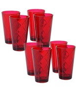 Red Acrylic 20-ounce Iced Tea Glasses (Pack Of 8) - £42.87 GBP