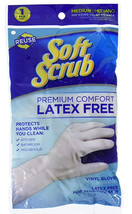 Soft Scrub Premium Comfort Latex Free Cleaning Gloves, 1 Pair, Size Medium - £5.94 GBP