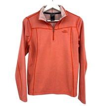The North Face thermal Small womens orange 3/4 collar pullover shirt  - $22.77