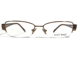 Nine West 377 JDT Eyeglasses Frames Brown Rectangular Half Rim 53-16-130 - £37.43 GBP