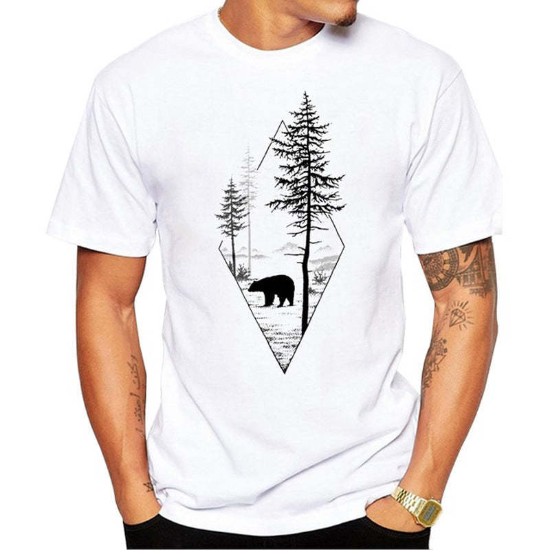 Primary image for Forest Bear Man T Shirt Short Sleeve Casual