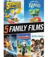 5 Family Films Spongebob, Rango, Last Airbender, Barnyard, Hotel (DVD) NEW - £11.67 GBP