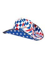 NEW Cowboy Cowgirl Hat Beer Box Cardboard Hat from Nashville Red White a... - $33.95