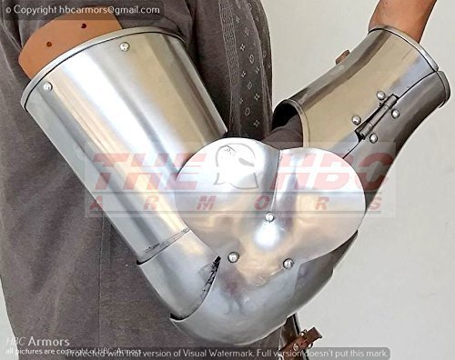 Late 14th century arm Armor made in 1 mm tempered Spring steel for SCA/HMB/BOTN