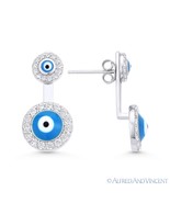 Evil Eye Bead & CZ Stud & Dangle Attachment Drop Earrings in 925 Sterlin... - €32,71 EUR Evil Eye Bead & CZ Stud & Dangle Attachment Drop Earrings in 925 Sterlin... - €32,71 EUR