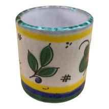 Italian Pottery Shot Glass 1 1/2” Tiny Redware Cup READ - €7,72 EUR