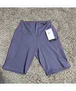 Nike Women&#39;s One High-Waisted 8&quot; Biker Shorts With Pockets Purple Size M... - $35.07 CAD
