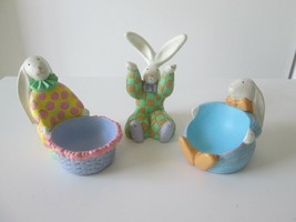 Vintage 1990&#39;s AVON Set/3  &quot;EGGS TO YOU&quot; Easter Egg Cup, Egg Candle Holders - £9.47 GBP