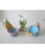 Vintage 1990&#39;s AVON Set/3  &quot;EGGS TO YOU&quot; Easter Egg Cup, Egg Candle Holders - £9.34 GBP