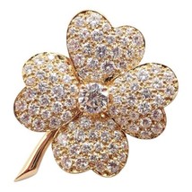 Vintage! Van Cleef &amp; Arpels Cosmos 18k Yellow Gold Diamond Brooch Pendant - £22,673.40 GBP