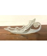 Vintage Sooner Glass Hand Blown Swirl Art Leaf Sleigh Cornucopia Centerp... - £17.34 GBP