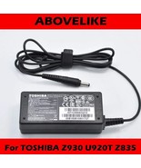 New Genuine 19V 2.37A  AC Power Supply PA5072U-1ACA For TOSHIBA Z930 U92... - $9.89