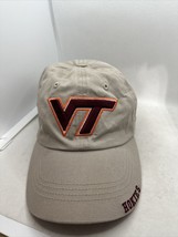 Virginia Tech VT Hokies Strapback Khaki Hat Cap Adjustable NCAA - £11.68 GBP