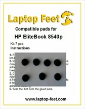 Laptop rubber feet for HP Elitebook 8540p compatible set (7 pcs self adh. by 3M) - £9.10 GBP