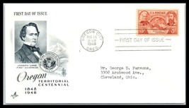 1948 US FDC Cover - Oregon Territorial Centennial, Oregon City Q9 - $2.96