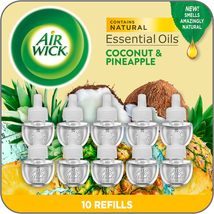 Plug in Scented Oil Refill, 10Ct, Coconut &amp; Pineapple, Air Freshener, Es... - £23.54 GBP