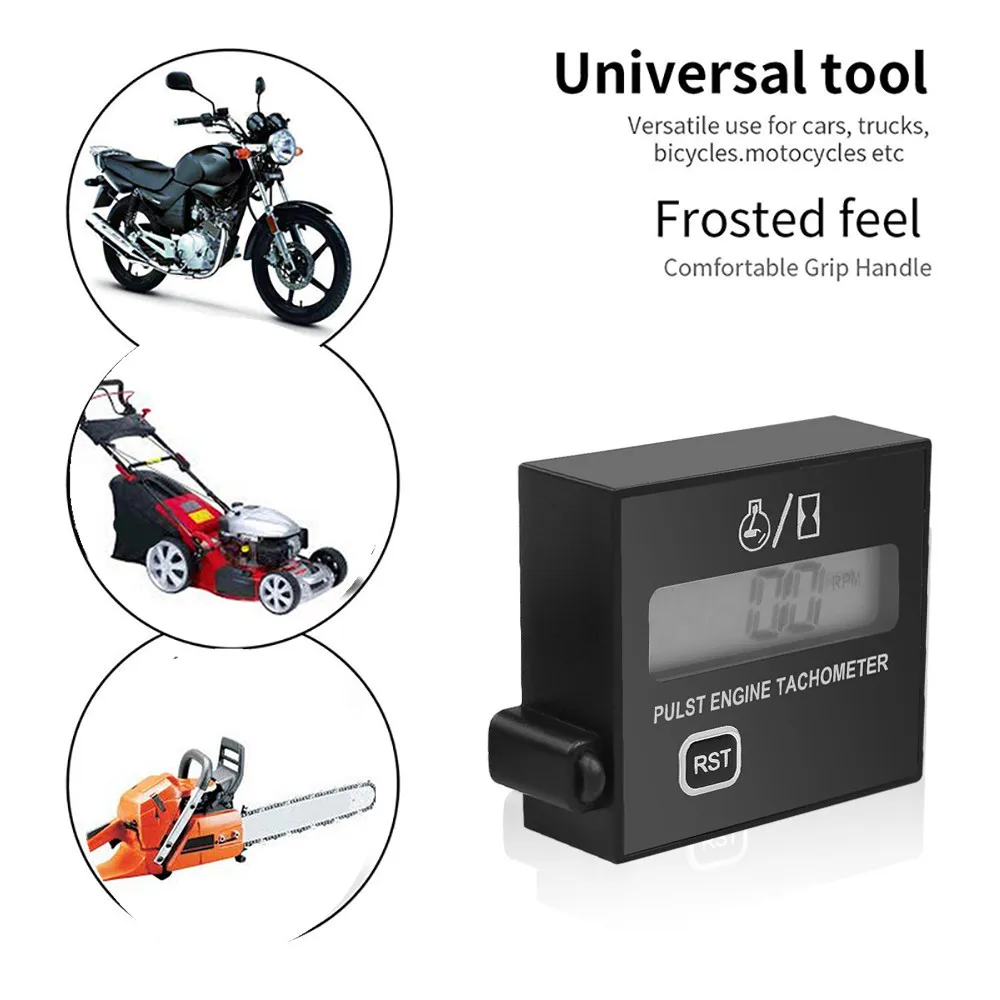 Ester inductive tach hour meter digital tachometer clip style waterproof for motorcycle thumb200