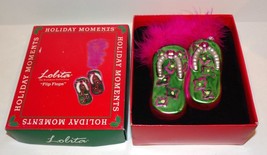 Fabulous Lolita Blown Glass Flip Flops Holiday Moments Christmas Ornament In Box - £23.30 GBP