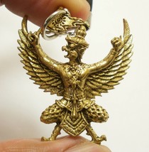 Garuda Phaya Krut magic eagle bird Thai brass amulet pendant life protection pow - £25.06 GBP