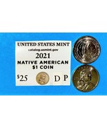 2021 D &amp; P  Sacagawea Native American $1 Dollar UNC Coin Set - 2 coins S... - €5,16 EUR