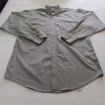 George Long Sleeve Button Up Men&#39;s Cotton Poplin Gray Shirt Size 15 1/2 ... - $11.87