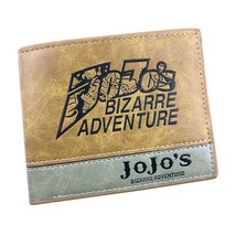 JOJO Bizarre Adventure Leather Wallets Anime  Leather Short Purse with Card Hold - £14.33 GBP