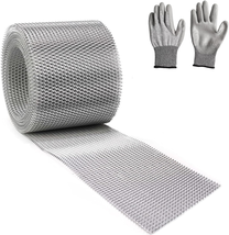 Aluminum Gutter Guard Mesh 5 Inch X 20 Feet with Anti-Scratch Gloves, Ro... - £15.82 GBP