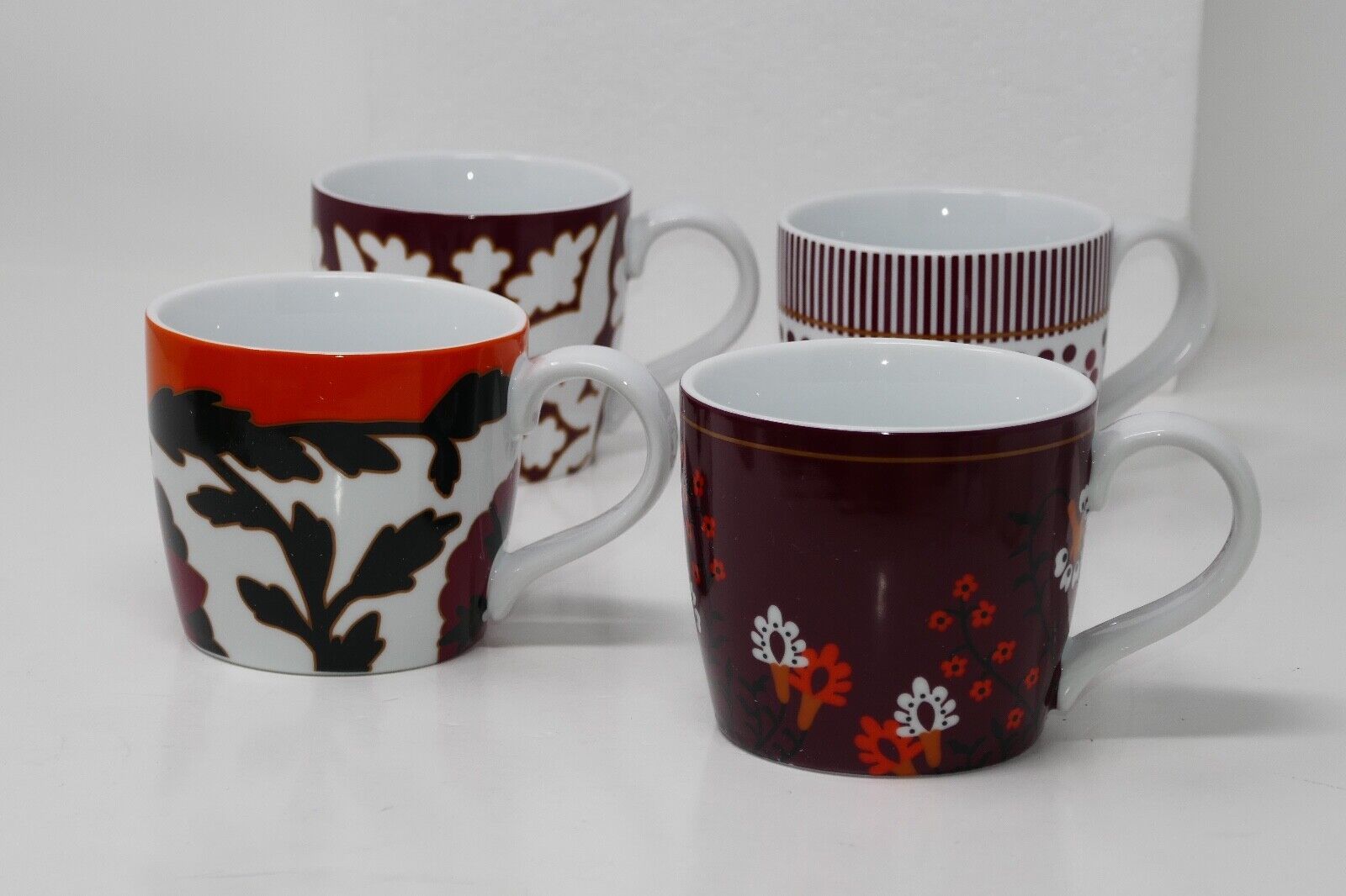 Colorful Multi Design Coffee Tea Mug Cups ~ Set of 4 - $21.99