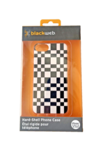 Blackweb Hard-Shell Phone Case for iPhone 6-6s-7-8-SE 2020 Black &amp; White Checker - £4.64 GBP