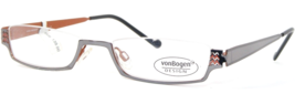 Von Bogen VB-448 B Silver /ORANGE Brown Eyeglasses Von Bogen 50-19-138mm (Notes) - $49.50