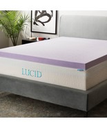 Lucid 3 Inch Lavender Infused Memory Foam Mattress Topper -, Twin Size - $1,466.09 MXN