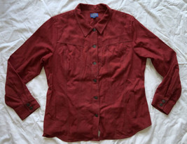 Womens Pendleton Western Jacket Shirt Wool Red Pockets Size XL - $59.39
