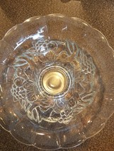 Clear Glass ~ Fruit Design ~ Serving Bowl ~ 11&quot; Diameter - $29.92