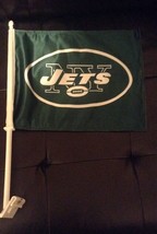 New York Jets NFL Car Window Flag Brand New Great Gift Lets Go JETS JETS... - $14.94