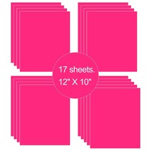 17 Sheet 12&quot;x10&quot; Pink HTV Paper Iron On Heat Transfer Vinyl for T-Shirts... - $16.79