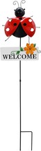 Garden Stakes Decorative Metal Welcome Spring Yard Decor Outdoor Insect ... - $21.49