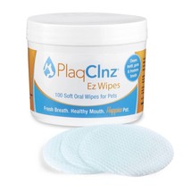 PlaqClnz EZ Oral Health Wipes for Dogs - 100 count - £19.06 GBP