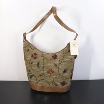Vintage Etienne Aigner Canterbury Floral Stitched Hobo Shoulder Bag Purs... - $20.00