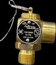 APOLLO VALVES RVS52-50 Safety Relief Valve 1/2" 50 PSI, Brass Finish - $109.88