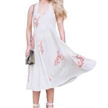 Chelsea &amp; Violet A-Line Dress Boho Beige Embroidered Lightweight Flowy S... - $49.50