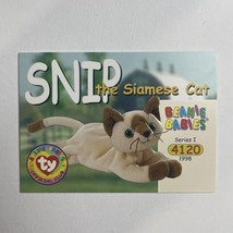 TY Beanie Babies BBOC Card - Series 1 Common - SNIP the Siamese Cat - £1.32 GBP