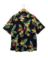 Puanani Shirt Womens Extra Large Black Hawaiian Floral Button Up Hawaii ... - $510.07 MXN
