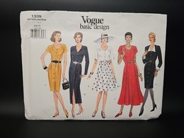 Vogue Basic Design Dress Pattern 1339 Plus Size 6-8-10 Vintage 1994 UNCUT - $19.55