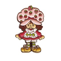 Strawberry Shortcake Animated Character Standing Image Enamel Metal Pin NEW - £6.04 GBP