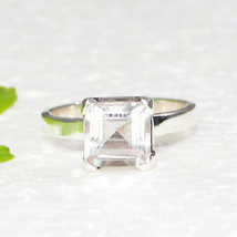 925 Argent Sterling Bague Cristal Handmade Bijoux Gemstone Ring Cadeau pour Elle - £29.81 GBP