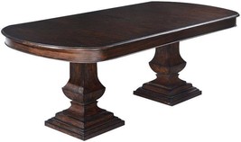 Pastry Table Tuscan Italian Extending Oval Top Butterfly Leaf Rustic Pecan Wood - £3,260.57 GBP